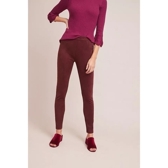 Anthropologie Pants - Anthropologie x Sanctuary Faux Suede Leggings in Wine